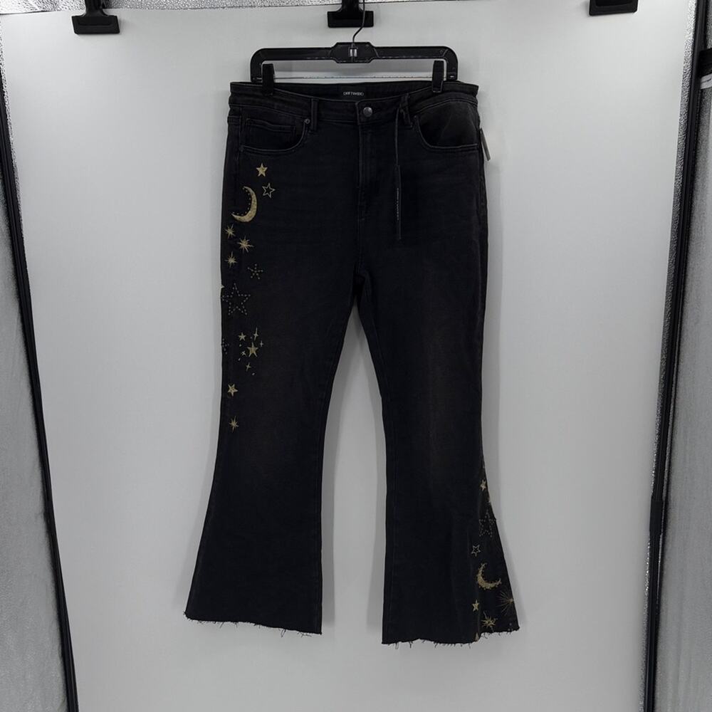 Driftwood x Free People Farrah Embroidered Jeans - Black - 32 - New with tags